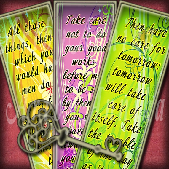 items similar to bookmarks with verses from the bible 6