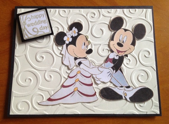 disney themed wedding card handmade christmas cards etsy