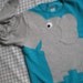 Elephant Trunk sleeve sweatshirt sweater jumper LADiES L PEACOCK Blue