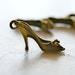 High Heel Shoe Charms, Cinderella Heels, Pumps with Bow Detail, 4 pieces