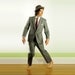 80s mens plaid suit heather gray windowpane merino wool 1980 Gian Giacomo Soleri Italy 38S 40S Lucky 7