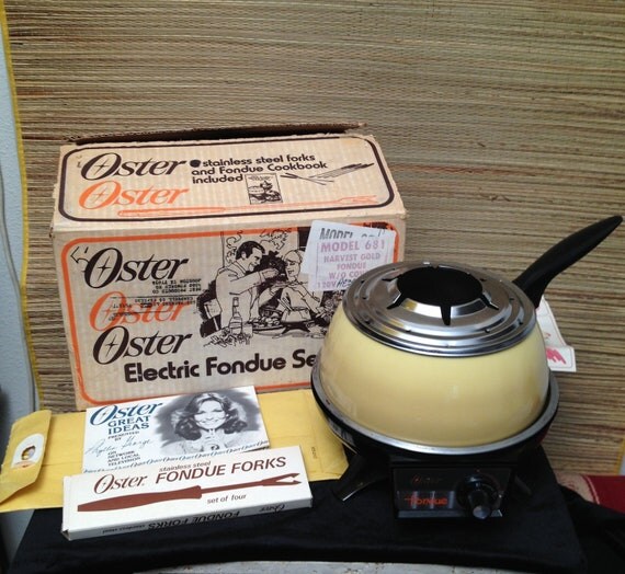 Vintage 1970s Oster Electric Fondue Pot Near MINT In BOX