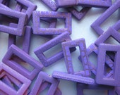 Purple Crackle Rectangle Acrylic Beads 28mm 10 Beads