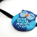Felt owl headbant blue black