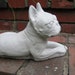 cement boston terrier statue