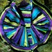 Ready Now UV Glow gypsy faery Halloween Rave patchwork Katwise style upcycled recycled sweater coat