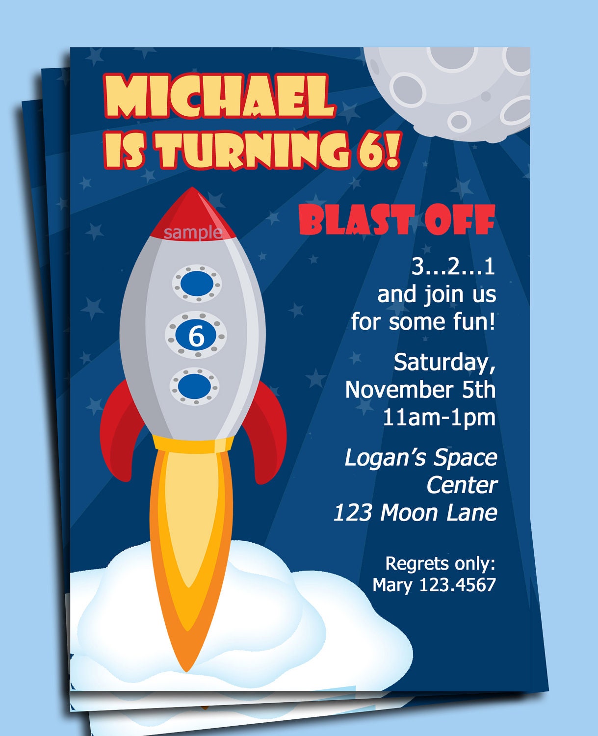 Free Printable Rocket Ship Invitations 5