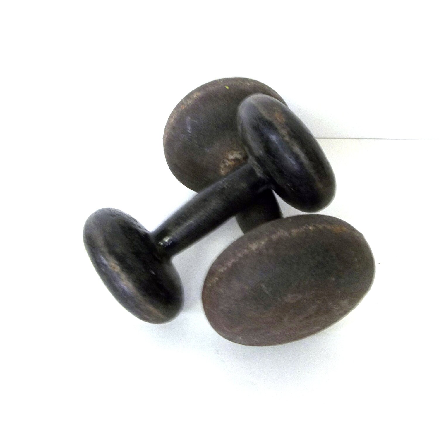 vintage dumb bell Weights 10 pound and 20 pound cast iron