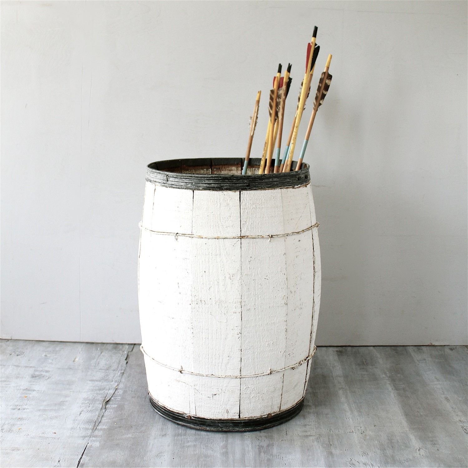 Vintage Wooden Nail Keg Barrel
