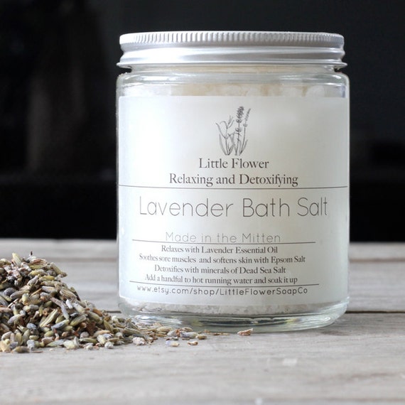 Lavender Bath Salt / Detoxifying Dead Sea by LittleFlowerSoapCo