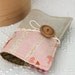Travel sewing kit, embroidery kit, pin cushion, sewing kit. Zakka style. Linen and selected designers fabrics. Ready to ship.