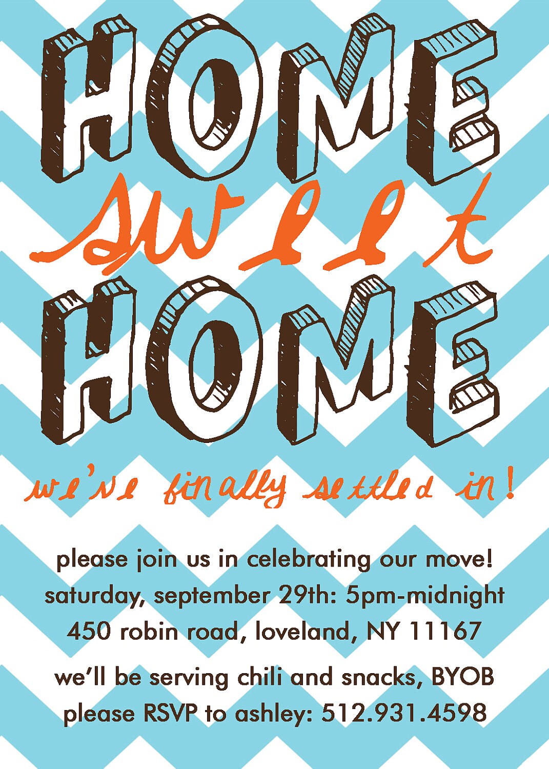 Home Sweet Home Housewarming Party Invitation: PRINT-YOUR-OWN