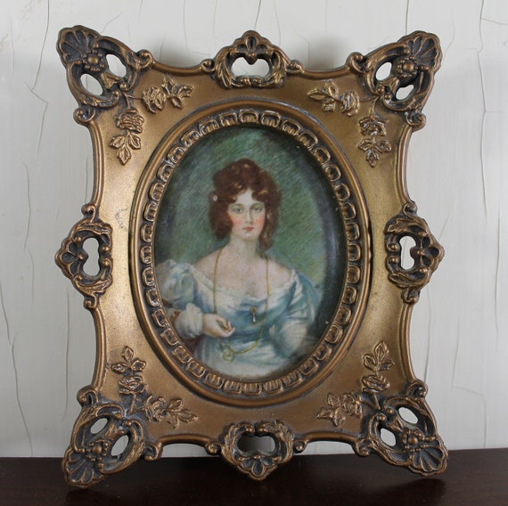 Vintage Plastic Framed 'Mrs. Crocker' by by LittleRedHenVINTAGE