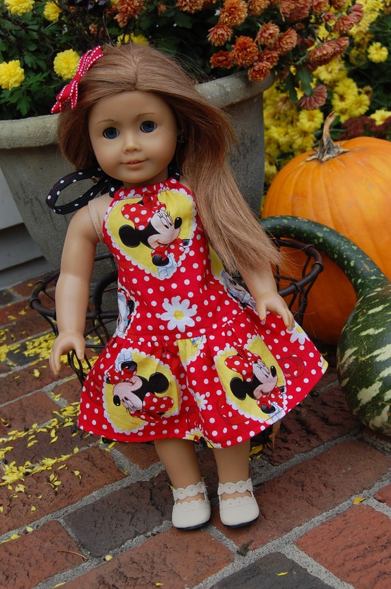 American Girl 18 doll Minnie Mouse Disney Themed Dress