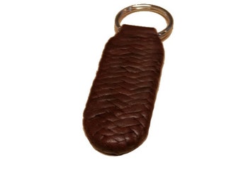 Hand Braided Leather Key Fob Keychain FA0112