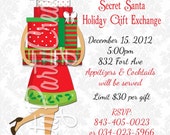 SECRET SANTA holiday gift exchange invitation - YOU Print Il_170x135