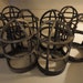 RESERVED for GAIL Vintage Industrial Metal Light Cages
