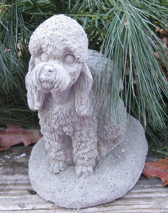 cement poodle statue