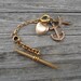 Vintage Watch Fob Chain with Anchor, Heart, and Cross