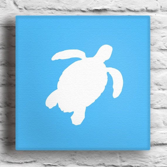 Items similar to Custom Sea Turtle Silhouette Painting on Etsy