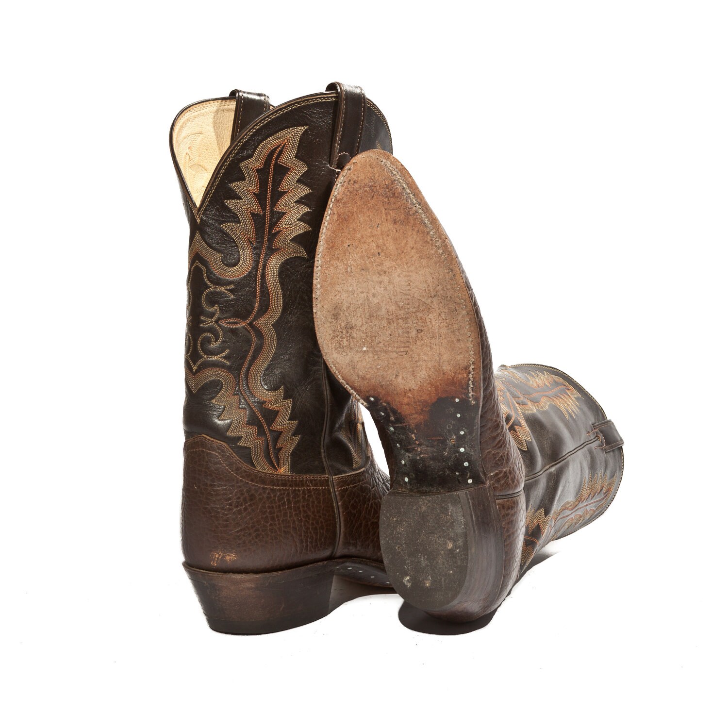Men's Justin Cowboy Boots 2222 Coffee Bullhide Brown