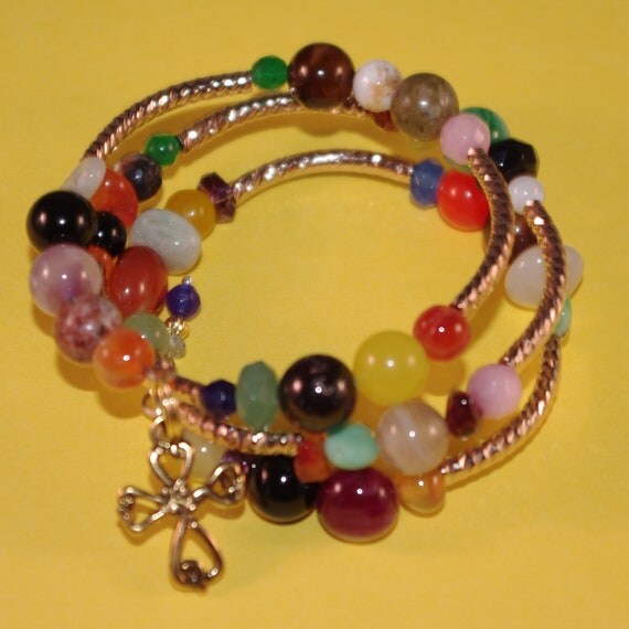 Bible Gemstones/Copper Christian Bracelet Memory by BibleGemstones