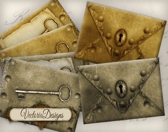 Steampunk Envelopes Printable