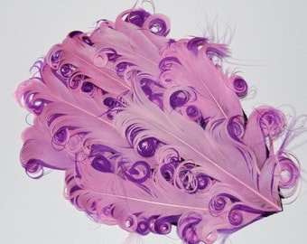 Curly Feather Pad - Two Tone Pink on Purple FP239 - (1 piece)