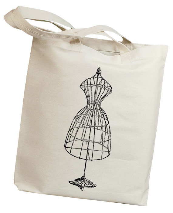 Fashion Mannequin 02 Vintage Eco Friendly Canvas Tote Bag