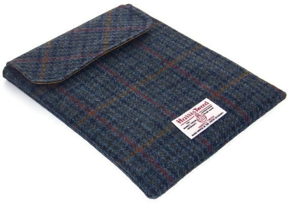 Handmade HARRIS TWEED Ipad cover Stormy Sea by WhimsyWooDesigns