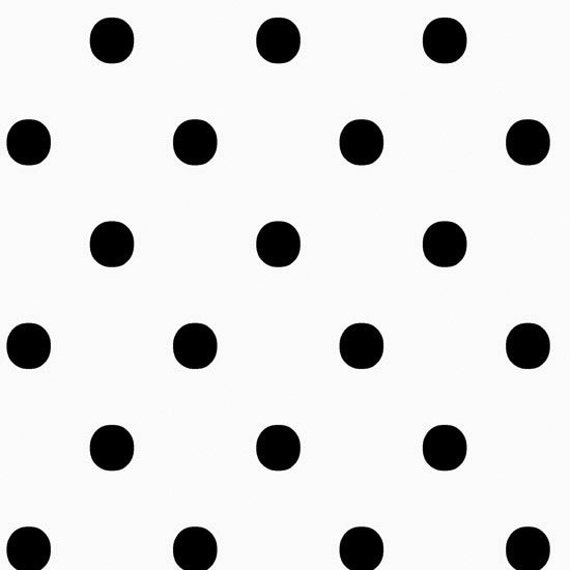 06300 VIP Cranston Polka dots white background with black