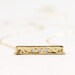 Sideways Gold Bar Necklace - side golden bar 14k gold filled necklace, simple minimal everyday jewelry by petitor