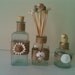 Trio of Miniature Aqua Vintage Beachy Bottles