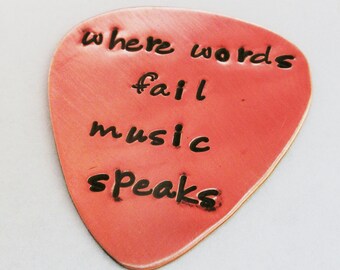Custom guitar pick, personalized guitar pick, Music lovers gift