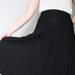 Vintage Black Knit Accordion Pleat Skirt