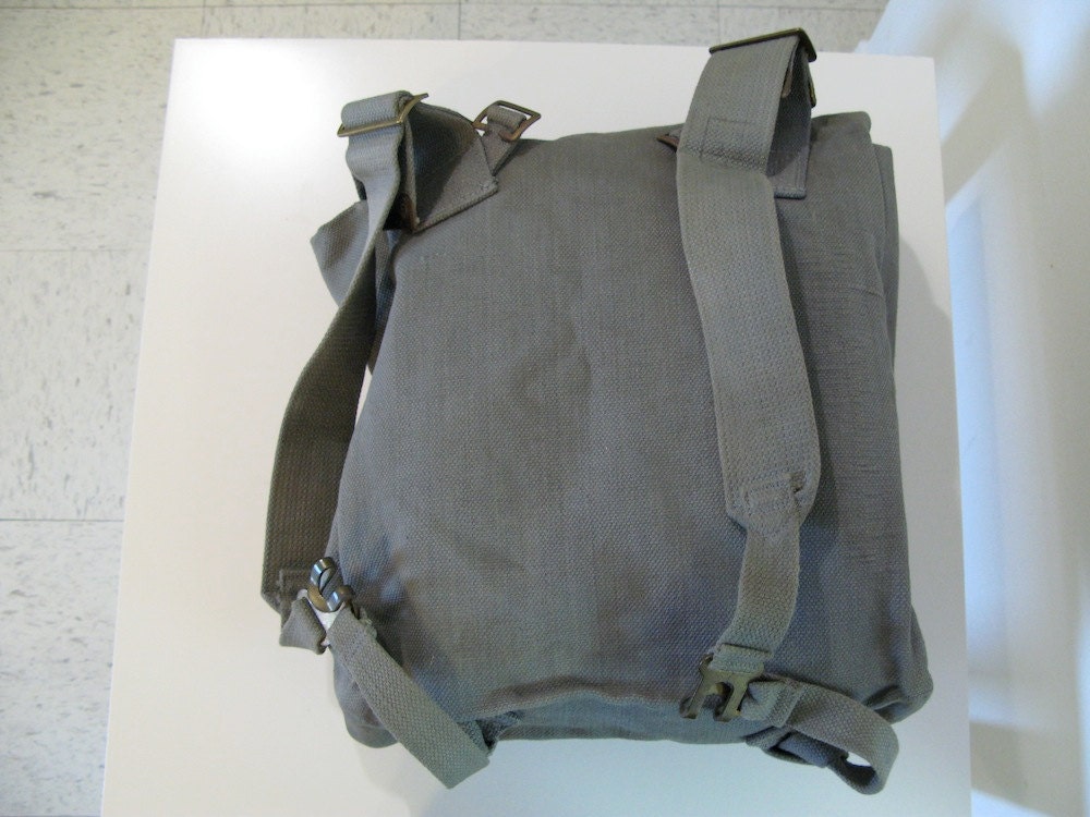 Belgian Army Backpack Canvas Haversack 1950s