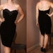 Vintage Black Velvet Dress - Upcycled 80s - Betsy & Adam - Small