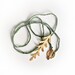 Sterling Silver Long Leaf Pendant in Green Silk Cord- Gold Plated- Ancient Greek Inspired Necklace-Feminine- Nature Inspired Necklace