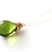 Green Glass Drop Necklace