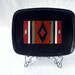 Couroc Tray, Navajo Rug design