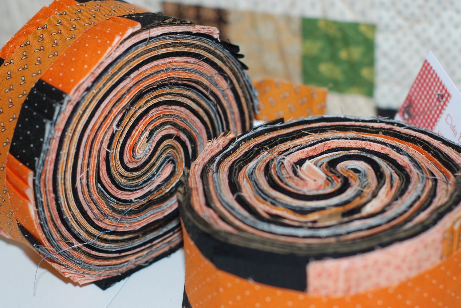 Halloween Orange and Black Jelly Roll by daleybytheyard on Etsy