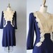 reserved reserved reserved 1930s Dress / late 30s Blue and Lace Dress XS