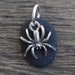 Beach Stone Necklace with Pewter Spider