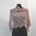 Water Lily in antique pink - pale pink baby alpaca hand knitted lace shawl, stole, scarf