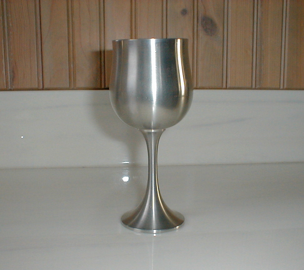 Pewter Wine Goblet Vintage Selangor