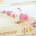 Awareness Crystal Ribbon Lampwork beaded Metal Bookmark. Shepherd Hook Bookmark. CKDesigns.us