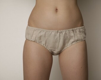 Pure Linen Panties/Knickers for Woman/ Linen underwear/ Linen Lingerie/ Eco friendly Panties/ Organic Underwear