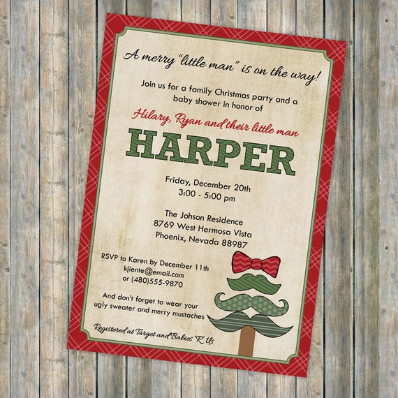 Christmas Baby Shower Invitations 5