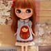 Girlish Matryoshka Russian Doll Dress for Blythe doll - Blythe outfit - Brown Dotties