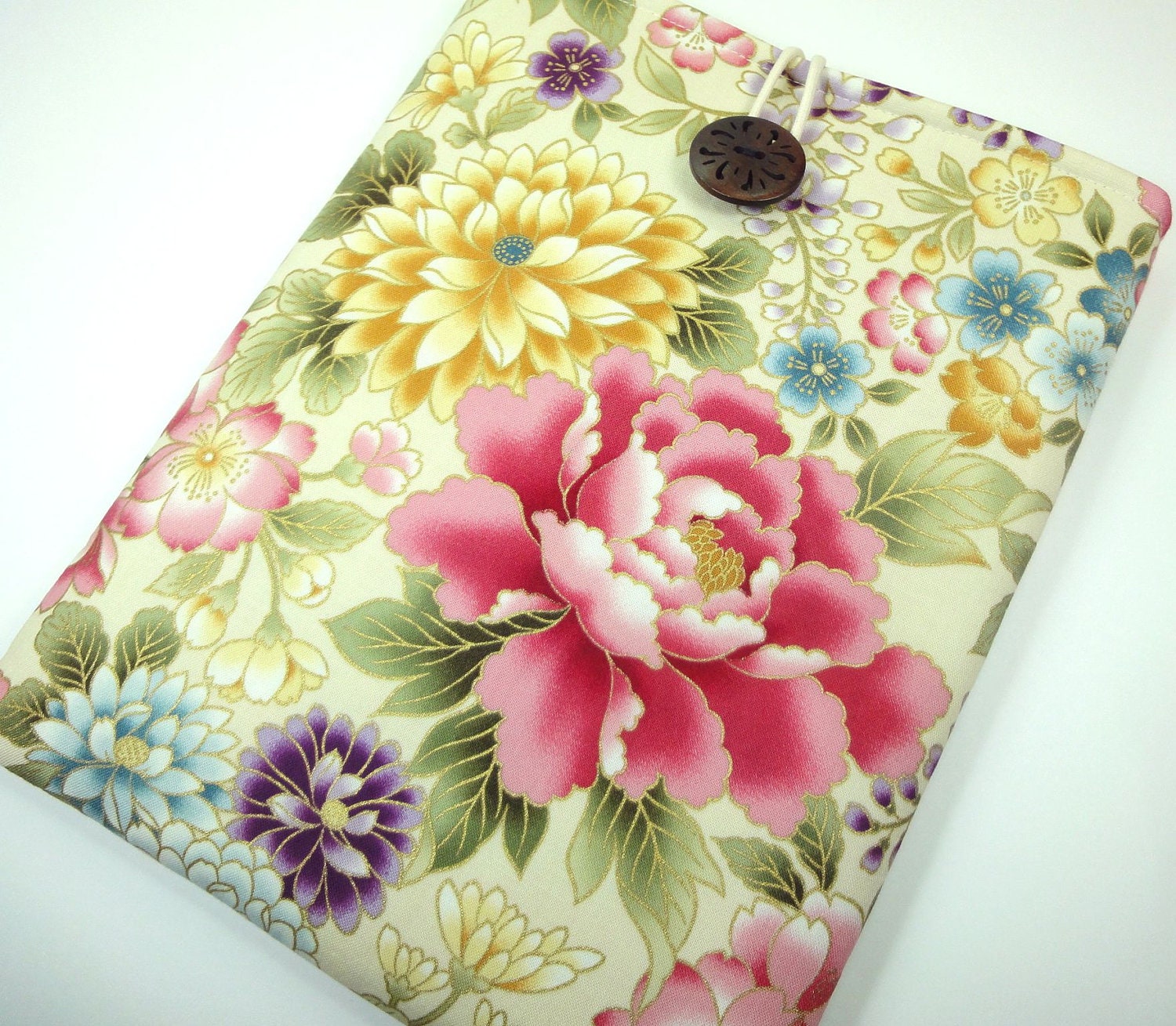 Fabric iPad Cover Flower iPad sleeve Handmade in